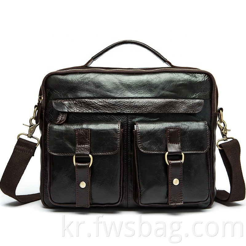 Factory Price Oem Office Business Real Leather Handbag Vintage Briefcase Laptop Bag For Men4